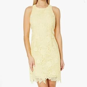 NWT Eliza J Butter Yellow Summery Cocktail Dress